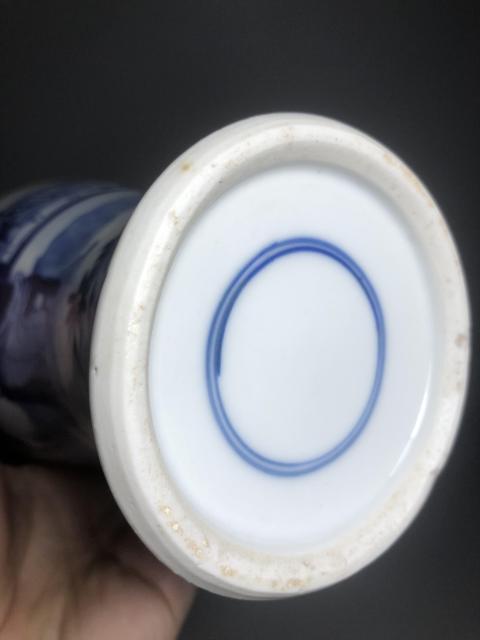 古玩陶瓷晚清,青花三娘教子紋梅瓶拍賣,當前價格6000元