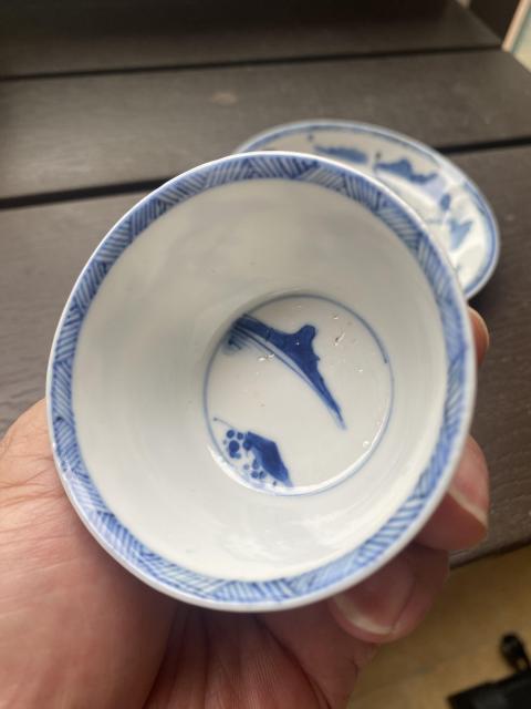 古玩陶瓷青花人物故事紋杯碟拍賣，當前價格3600元