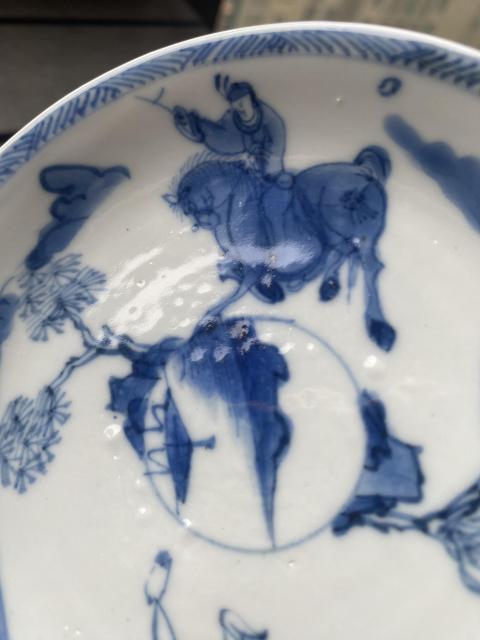 古玩陶瓷青花人物故事紋杯碟拍賣，當前價格3600元