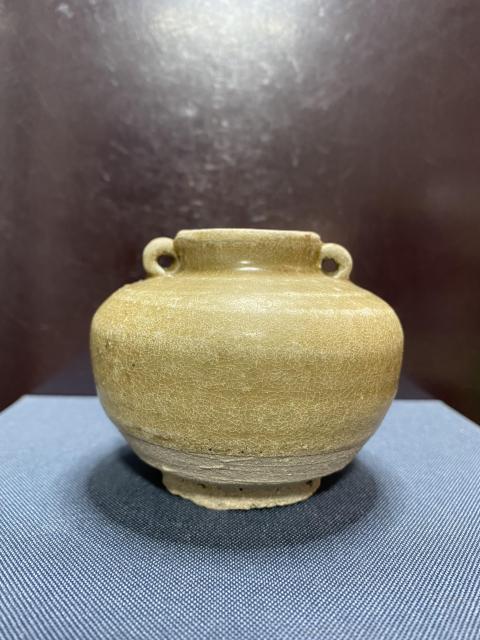 古玩陶瓷宋元龍泉青釉雙系罐拍賣,當前價格5500元