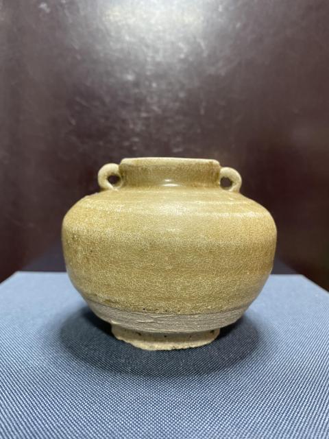 古玩陶瓷宋元龍泉青釉雙系罐拍賣,當前價格5500元