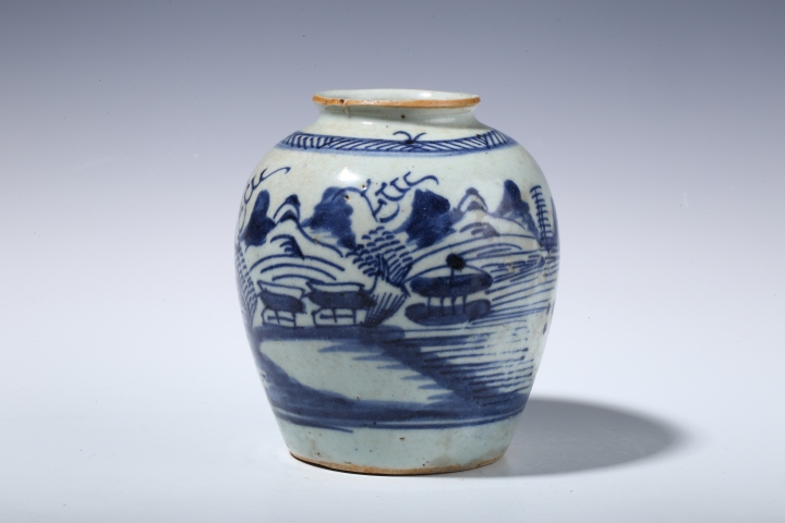 古玩陶瓷青花山水風景紋尊拍賣，當前價格2300元