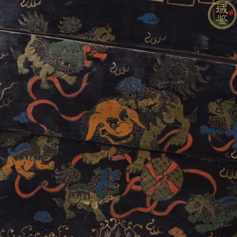 古玩雜項晚清金獅提盒拍賣,當前價格3999元