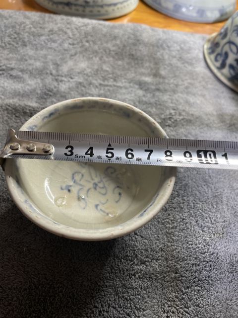 古玩陶瓷元末明初花卉紋青花碗拍賣，當前價格1200元