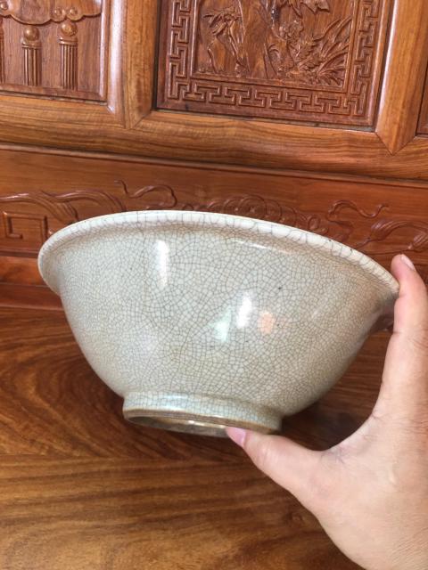 古玩陶瓷（清中期極美）哥釉大碗拍賣，當前價格0元