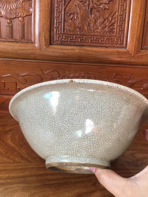 古玩陶瓷（清中期極美）哥釉大碗拍賣，當前價格0元
