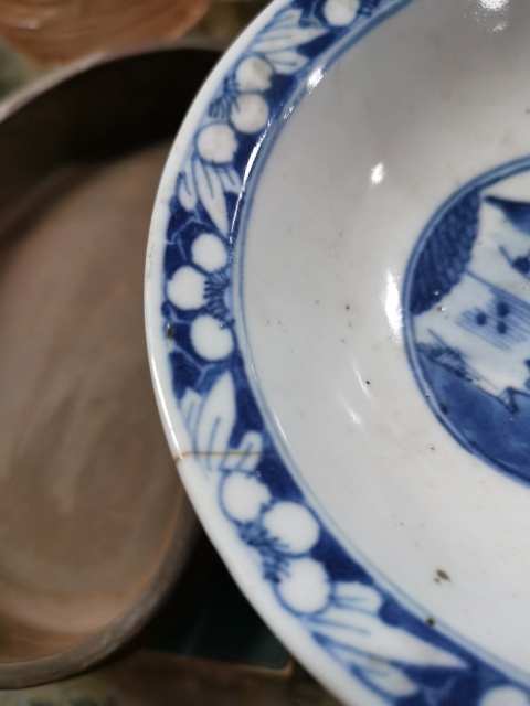 古玩陶瓷清代青花三星高照撇口碗拍賣,當前價格300元