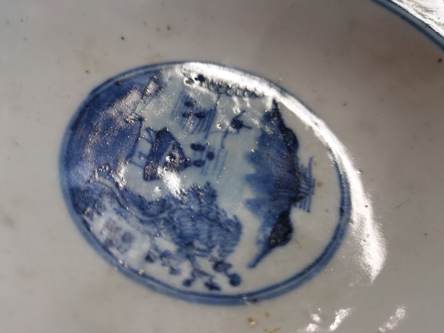 古玩陶瓷清代青花三星高照撇口碗拍賣,當前價格300元