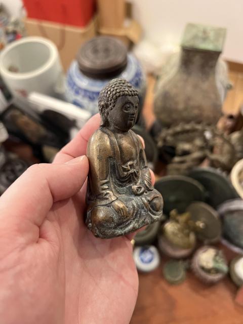 古玩雜項（特價）清代如來佛座像拍賣，當前價格1200元