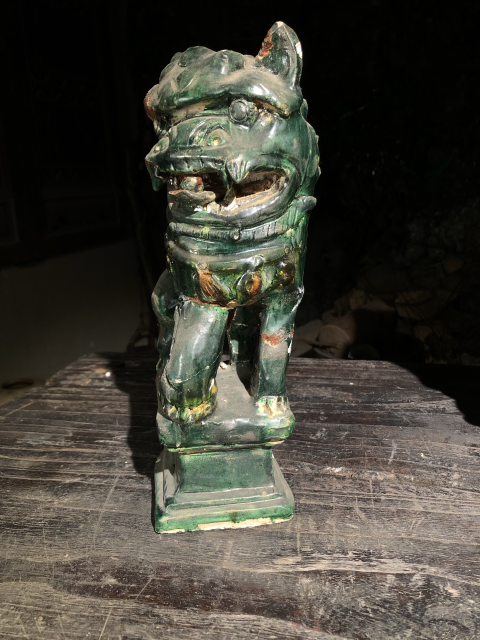 古玩陶瓷綠釉獅子擺件拍賣，當(dāng)前價(jià)格6500元
