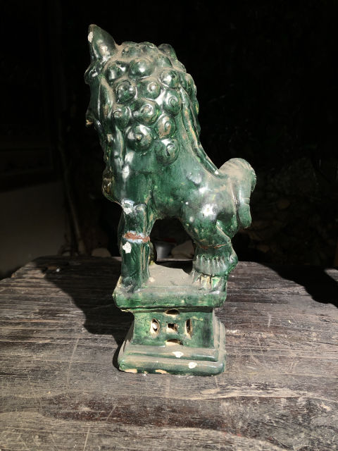 古玩陶瓷綠釉獅子擺件拍賣，當(dāng)前價(jià)格6500元