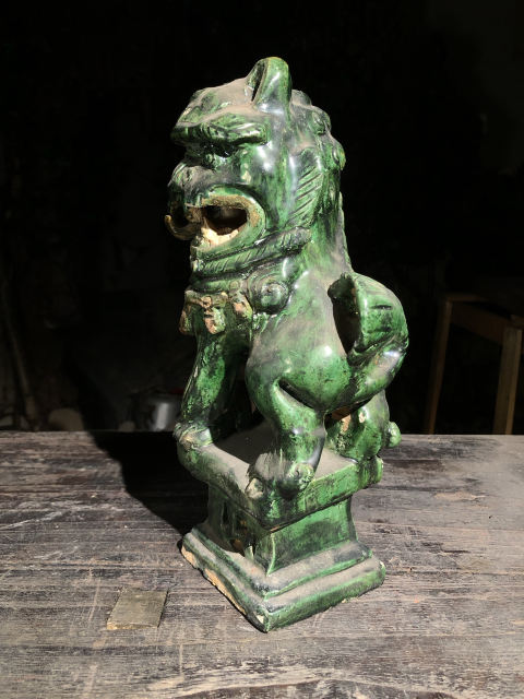 古玩陶瓷綠釉獅子擺件拍賣，當(dāng)前價(jià)格6500元