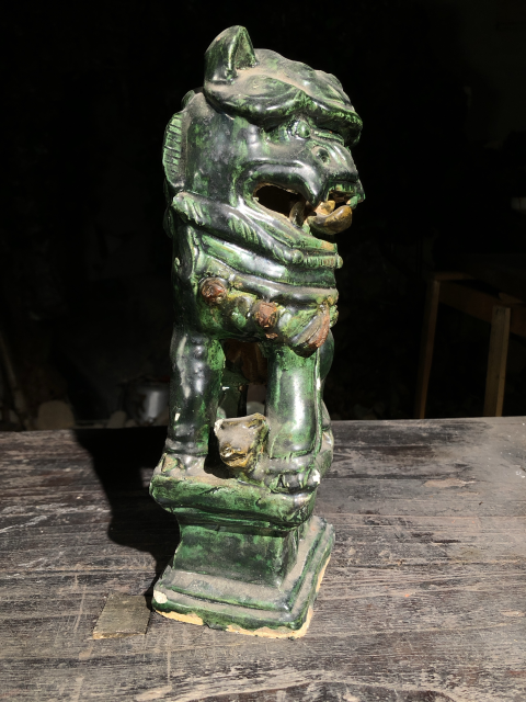 古玩陶瓷綠釉獅子擺件拍賣，當(dāng)前價(jià)格6500元