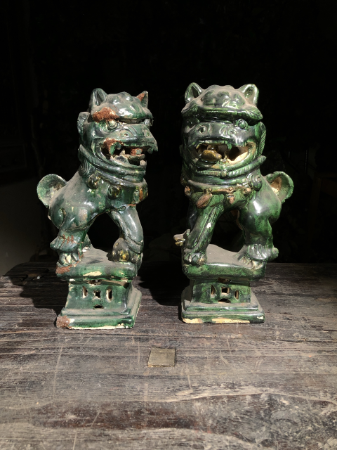 古玩陶瓷綠釉獅子擺件拍賣，當(dāng)前價(jià)格6500元