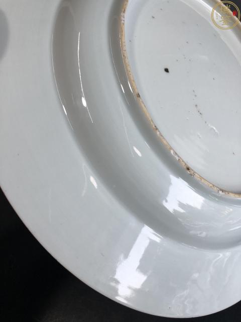 古玩陶瓷康熙青花如意花卉紋折沿大盤拍賣,當前價格9800元