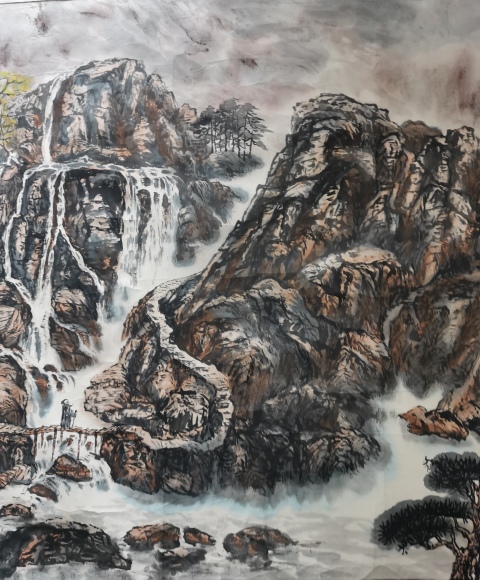 古玩字畫中國美術(shù)家協(xié)會會員中國國畫家協(xié)會理事元丁訪友圖拍賣,當(dāng)前價格299元