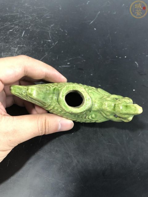古玩陶瓷綠釉魚化龍水滴拍賣,當前價格880元