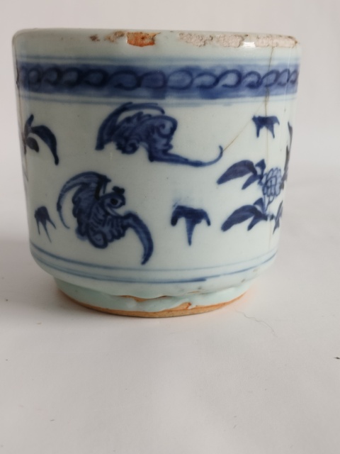 古玩陶瓷青花福壽紋筒式爐拍賣，當前價格266元