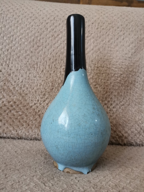 古玩陶瓷清代,鈞窯膽式瓶拍賣,當(dāng)前價(jià)格3333元
