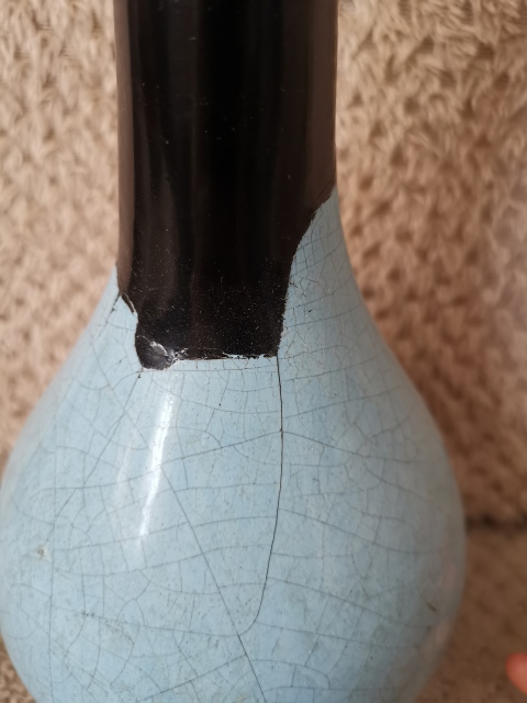 古玩陶瓷清代,鈞窯膽式瓶拍賣,當(dāng)前價(jià)格3333元