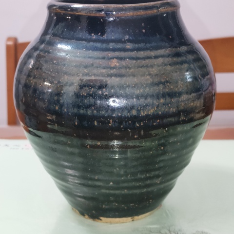 古玩陶瓷明,磁州窯窯變鐵銹釉罐拍賣,當前價格108元