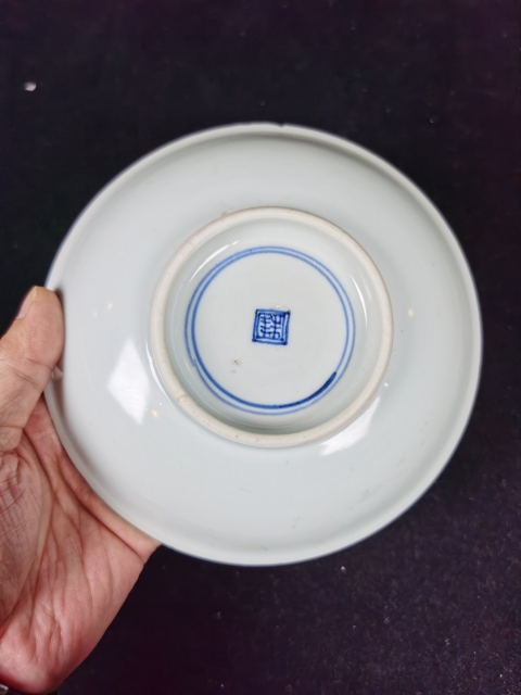 古玩陶瓷青花鳳穿牡丹圖盤拍賣，當前價格5500元