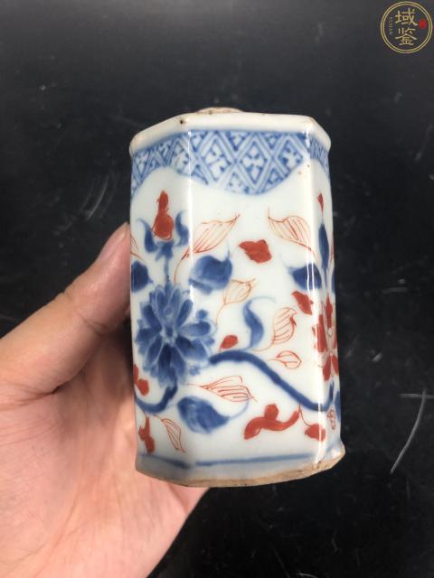 古玩陶瓷康熙官窯圖案青花描金纏枝蓮紋茶葉罐拍賣,當前價格2000元