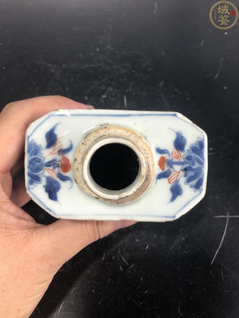 古玩陶瓷康熙官窯圖案青花描金纏枝蓮紋茶葉罐拍賣,當前價格2000元