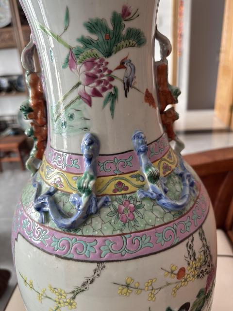 古玩陶瓷花鳥紋粉彩瓶拍賣,當前價格15800元
