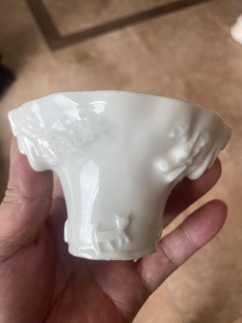 古玩陶瓷德化窯白釉杯拍賣(mài)，當(dāng)前價(jià)格3200元