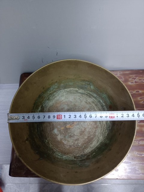 古玩陶瓷龍鳳紋銅質缽式洗拍賣,當前價格4688元