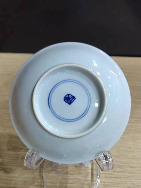 古玩陶瓷清康熙花卉紋青花杯盤拍賣，當(dāng)前價格2288元