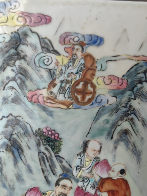 古玩陶瓷乾嘉粉彩群仙祝壽故事瓷板拍賣,當(dāng)前價(jià)格8888元