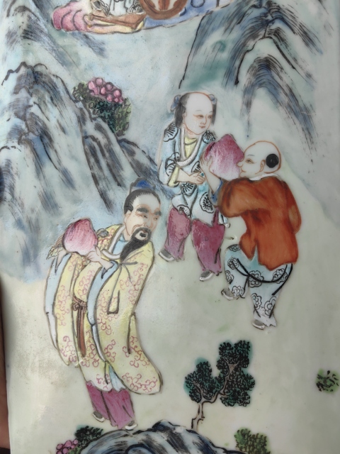 古玩陶瓷乾嘉粉彩群仙祝壽故事瓷板拍賣,當(dāng)前價(jià)格8888元