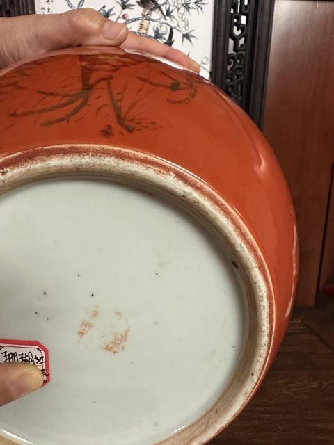 古玩陶瓷**紅描金西瓜罐拍賣，當前價格1200元