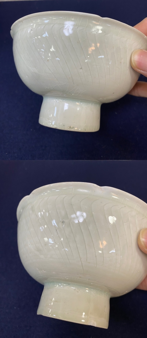 古玩陶瓷北宋湖田窯影青高足碗拍賣,當前價格28000元