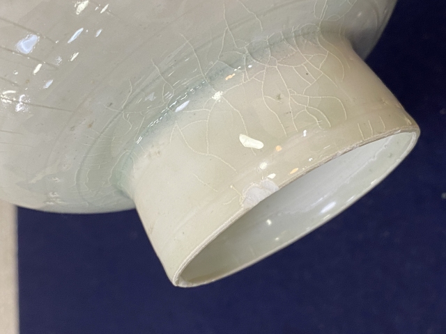 古玩陶瓷北宋湖田窯影青高足碗拍賣,當前價格28000元