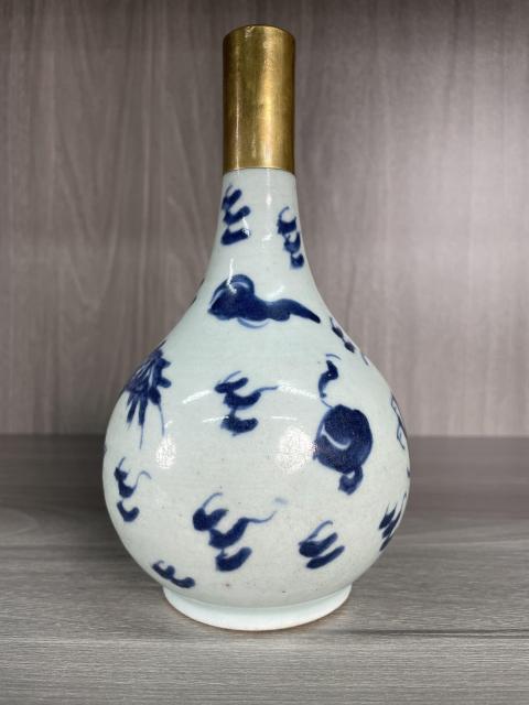 古玩陶瓷清雍正 精品青花云龍紋膽瓶拍賣，當前價格3500元