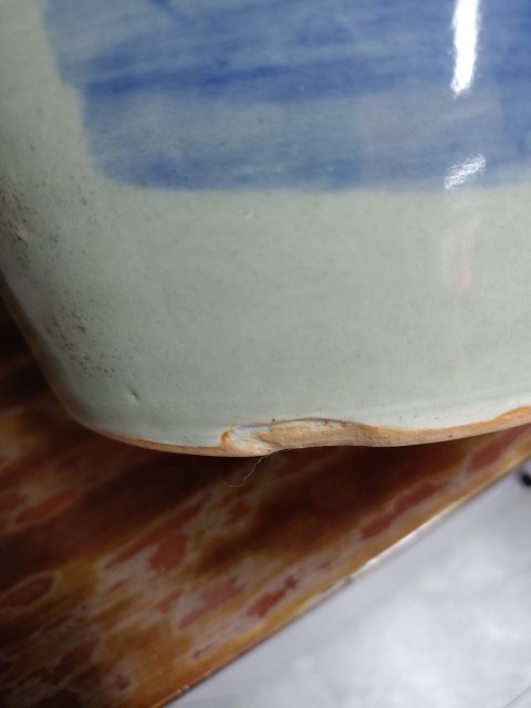 古玩陶瓷花鳥紋豆青釉青花冬瓜罐拍賣,當前價格1688元