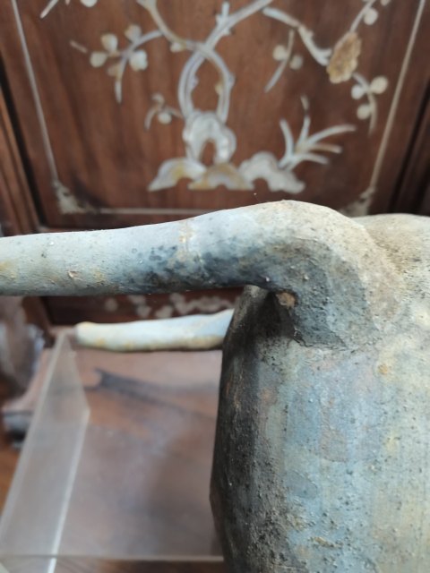 古玩陶瓷原始青瓷雙耳三足鼎拍賣，當前價格3500元