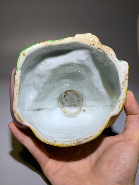 古玩陶瓷（民國精品）五彩彌勒佛塑像拍賣，當前價格4888元