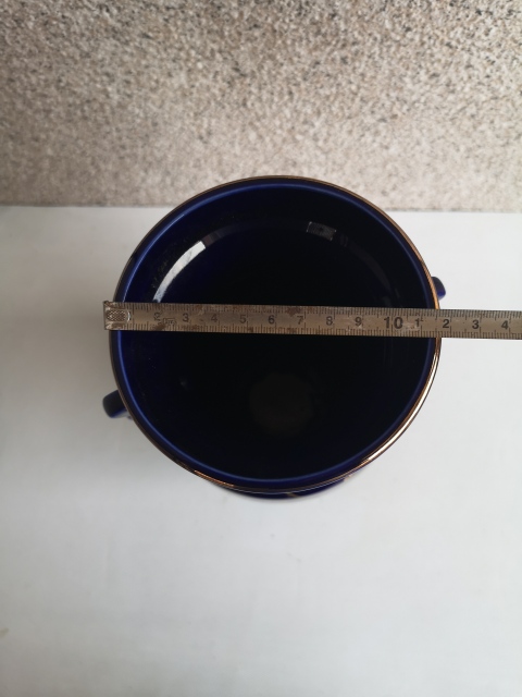 古玩陶瓷花鳥紋藍(lán)釉描金瓶拍賣，當(dāng)前價格222元