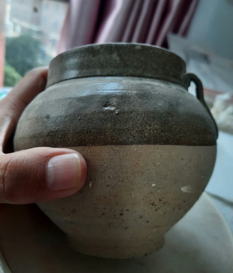 古玩陶瓷磁州窯茶葉末釉雙系罐拍賣，當前價格3500元