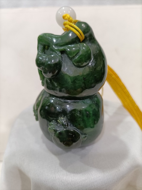 古玩雜項碧玉雕葫蘆掛件拍賣，當前價格0元