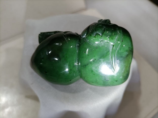 古玩雜項碧玉雕葫蘆掛件拍賣，當前價格0元