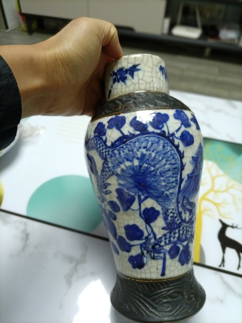 古玩陶瓷青花龍紋瓶拍賣，當前價格1680元