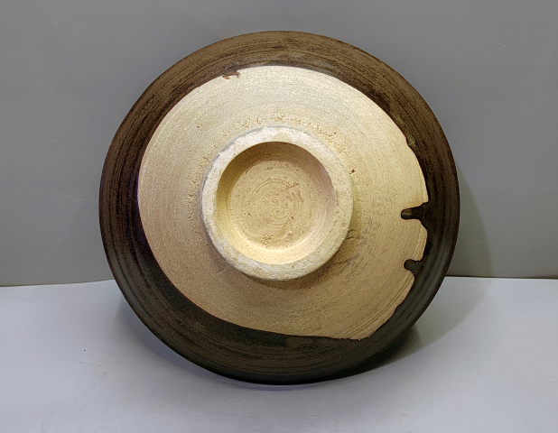 古玩陶瓷元代·茶葉末釉弦紋斗笠大碗拍賣，當前價格1750元