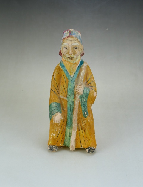 古玩陶瓷明末清初.三彩土地公拍賣，當前價格1880元