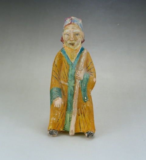 古玩陶瓷明末清初.三彩土地公拍賣，當前價格1880元