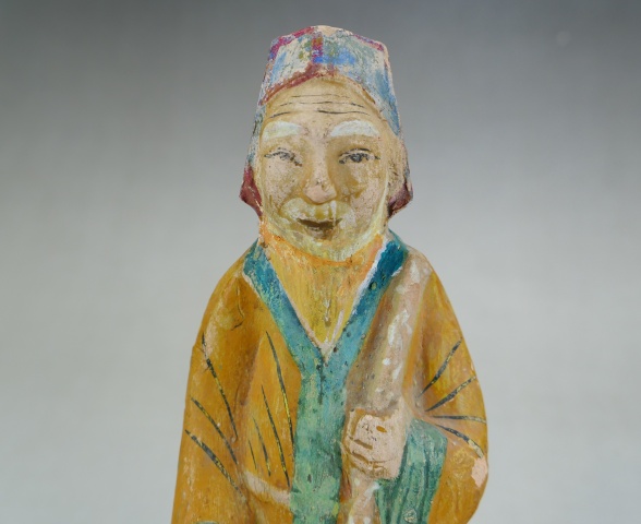 古玩陶瓷明末清初.三彩土地公拍賣，當前價格1880元